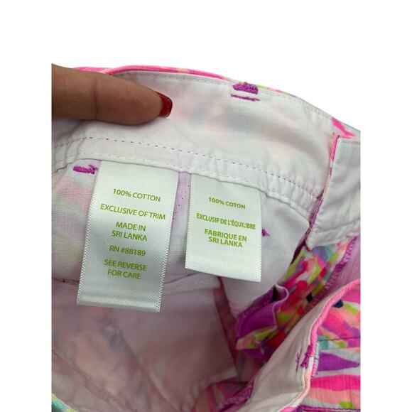 Lily Pulitzer Callahan Short Zipper and Button Front and Back Pockets Size 2 - Picture 9 of 11